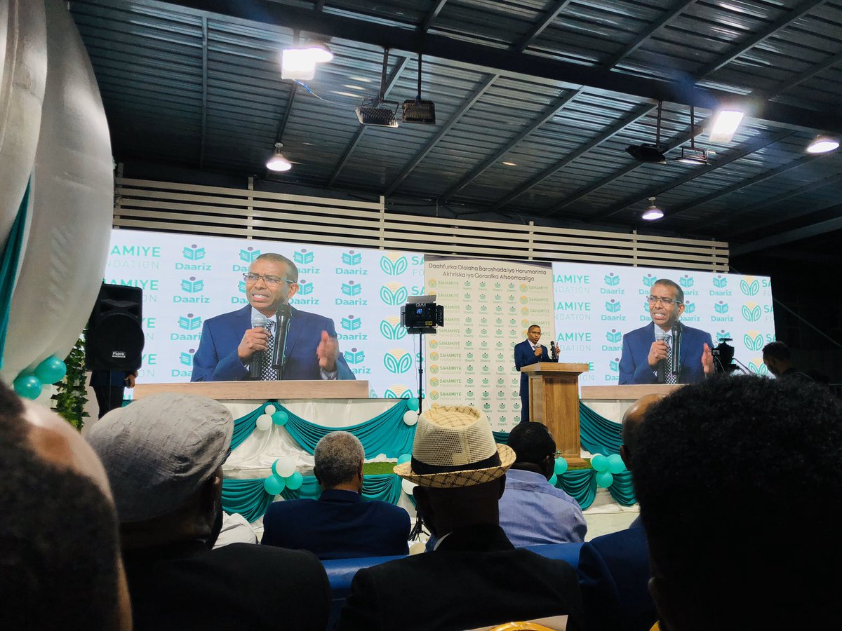 SihaamMumin's tweet photo. An exemplary citizen! Dr. @Ismail_WR is using his skills &amp; funds to “help #Somaliland tackle development challenges”! Last night @SahamiyeFdn launched literacy development campaign, #Daariz an innovative app to engage people with low-literacy skills to learn the Somali language. https://t.co/jWBKlx8CPd
