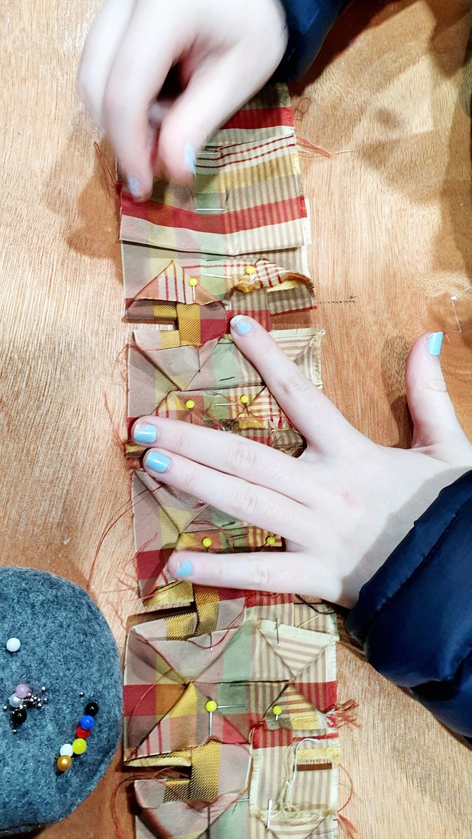 EngagementYTR's tweet photo. Practical pleating exercise at last weeks Theatre Making Skills: Costume group. Learning all the various processes of taking a design from page to stage! https://t.co/BqDH8nnlNU