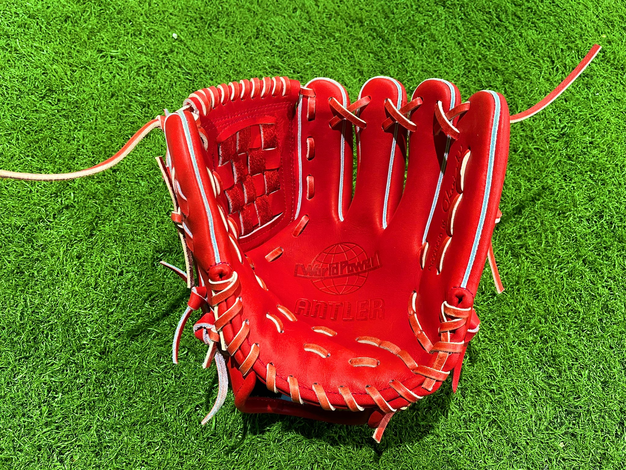 アントラー 硬式内野手用オーダーグローブ 全紐交換済み】 ANTLER 硬式グローブ / 内野手用 型付け済み