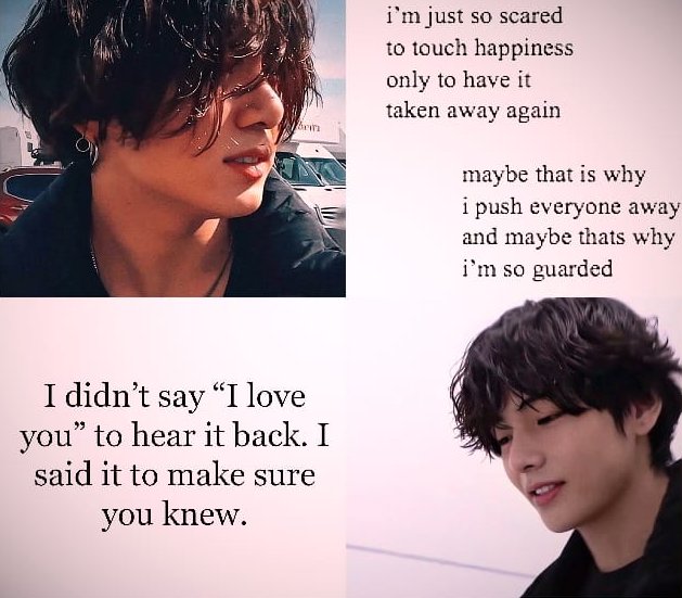 taeggukis7's tweet photo. a #taekookau where

“I love you, darling.” Taehyung pressed a chaste kiss to his lips.

“I..” he trails off, the words are lying on the tip of his tongue; but he still can’t verbalize them. He hopes Taehyung understands.

His boyfriend smiles, but it doesn't reach his eyes. https://t.co/OCn6iwTljA