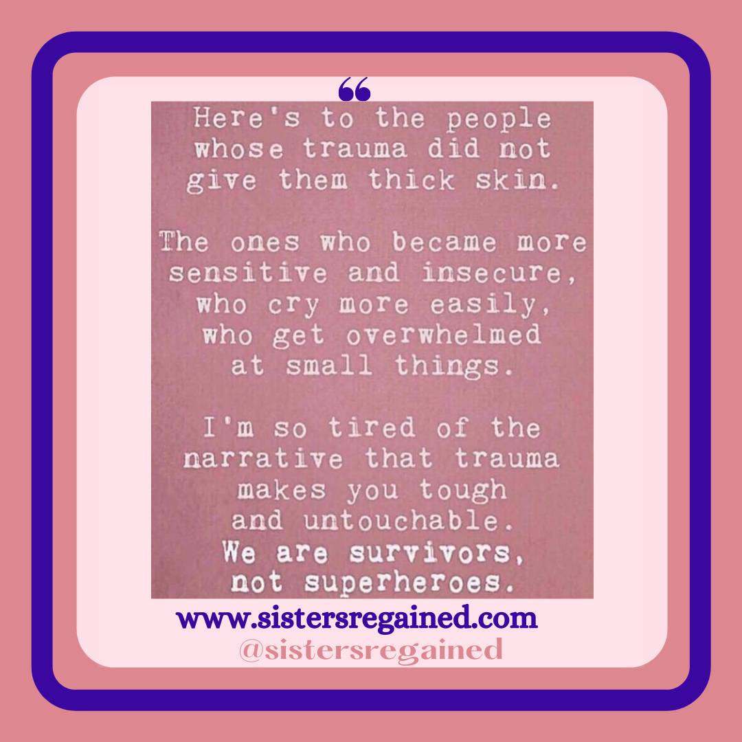 Sistersregained's tweet photo. Sisters,
I want to apologise for being MIA over the last couple of weeks I have been overwhelmed at work and have hit a rough patch in my healing journey, sometimes it feels like we will never truly be healed, but healing is not a linear journey (cont..) 
#childhoodabusesurvivor https://t.co/t8X1CnKHad
