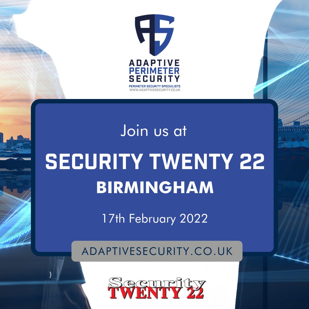 AdaptiveSecuri2's tweet photo. Not long until #SecurityTWENTY22 on 17th Feb in Birmingham. 🥳

We’ll be in good company amongst the brilliant orgs exhibiting so if you spot our stand, come &amp; chat about #PerimeterSecurity! 

To register: https://t.co/0OkjPvTr4L

@Profsecman @SECURITYTWENTY #TradeExhibition https://t.co/G9LMQwnVmK