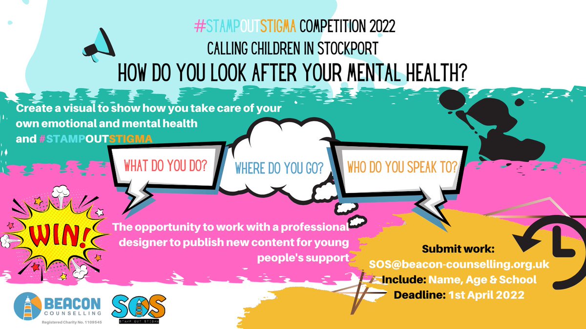 Beaconcounsel's tweet photo. How do YOU look after your #Mentalhealth?

For #ChildrensMentalHealthWeek we're inviting young people to have their voices heard in how they take care of their mental health to #StampOutStigma

Submit your creative expressions  to the SOS22 campaign 👇
 #ChildrensMentalHealthSPT https://t.co/hSU9OhHQiH