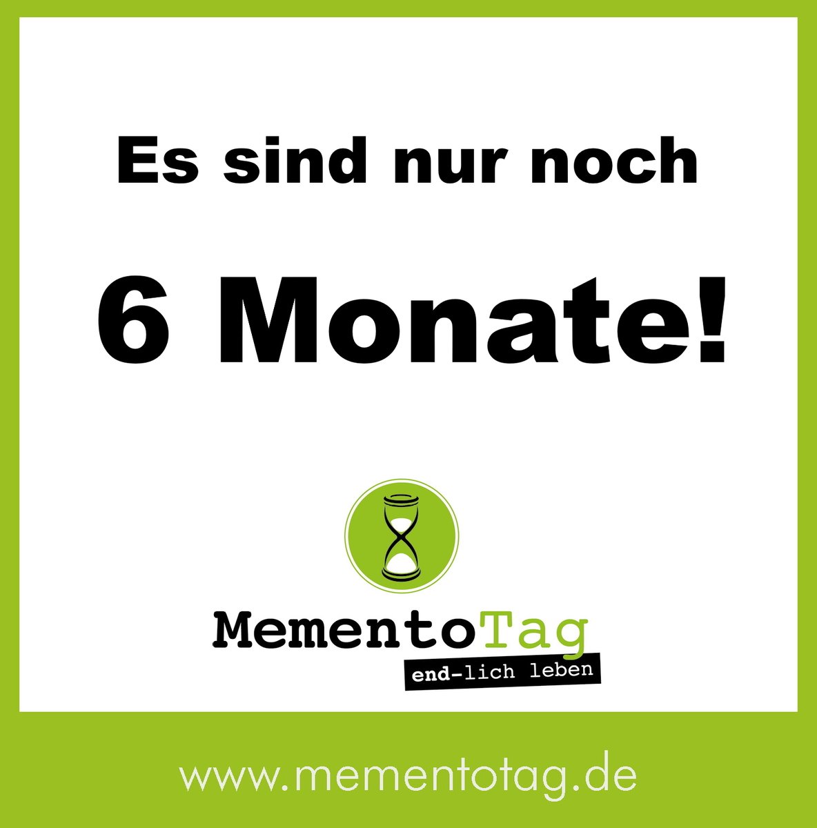Schon wieder rückt der Memento Tag mit großen Schritten näher.
Habt ihr euch bereits Gedanken gemacht, ob ihr ihn am 8.8. mit einer eigenen Aktion bereichern möchtet? 
Ihr könnt uns gerne schon jetzt Infos für eine Veröffentlichung über unsere Webseite schicken.