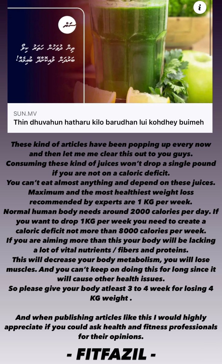 FitFazil's tweet photo. When publishing articles like this I would highly appreciate if you could ask health and fitness professionals for their opinions. #fitness #health https://t.co/f5e2S2fFPm