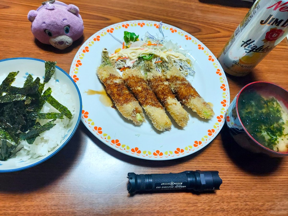 hg4eHPzmvVIEmWD's tweet photo. アスパラフライ🍽️🦸(´-(ェ)-`;)♥️
#ライトアンドフード #SUREFIRE #E2D #ExecutiveDefender #シュアファイア https://t.co/uMdGuMg4sc