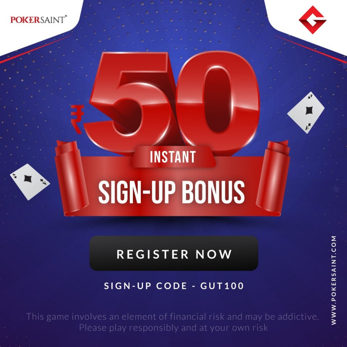 GutshotMagazine's tweet photo. Another Day, Another Cool OFFER!!!😎
Sign-Up on @PokerSaintClub for FREE & Get ₹50 BONUS!!🤩
Register Here (Use Code 'GUT100'): https://t.co/PaPyN8lfnO
.
.
#OnlinePoker #Signupoffer #FreeBonus #PokerSaint https://t.co/nGaCeF08pe