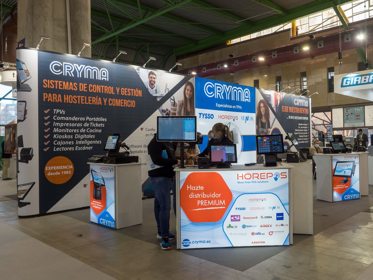 TpvCryma's tweet photo. Segunda jornada en @SalonHyT, nuestros asesores comerciales ya están informando a los visitantes interesados en adquirir  TPV, monitores de cocina, cajones inteligentes o software para la gestión de sus negocios...
ℹ 952 234 938 - info@cryma.es
#salonhyt2022 #CrymaHorepos https://t.co/QOzvaS6Sd0