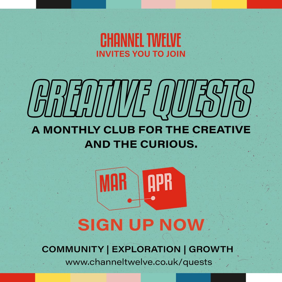 saaamfurness's tweet image. If you want to turn your spare time into space for exploration, growth and connection on very fun level - come join! You may uncover a side of yourself you didn’t know existed.

More details &amp;amp; sign up: channeltwelve.co.uk/quests

#channeltwelve #creativequests #questlife