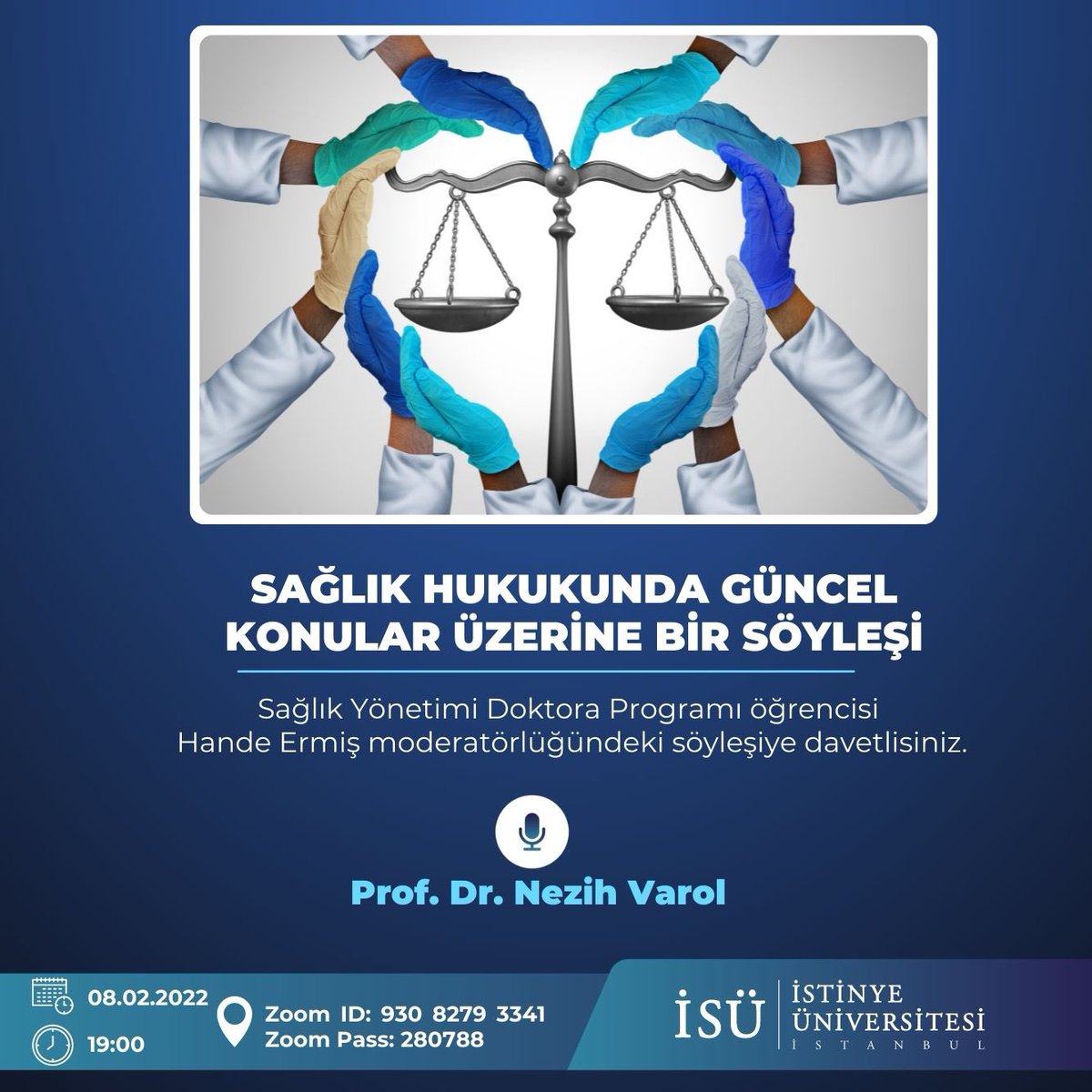 İSÜ Sağlık Yönetimi doktora programı etkinliği bu akşam saat 19.00 da. Kaçırmayın!