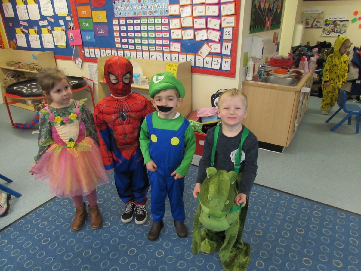 Some fantastic film and game characters in school today to celebrate Safer Internet Day. #SaferInternetDay2022 #PlayYourPart
