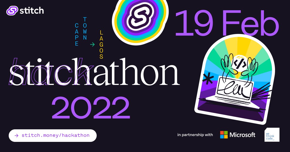 We're hosting a hackathon! Apply here: stitch.money/hackathon