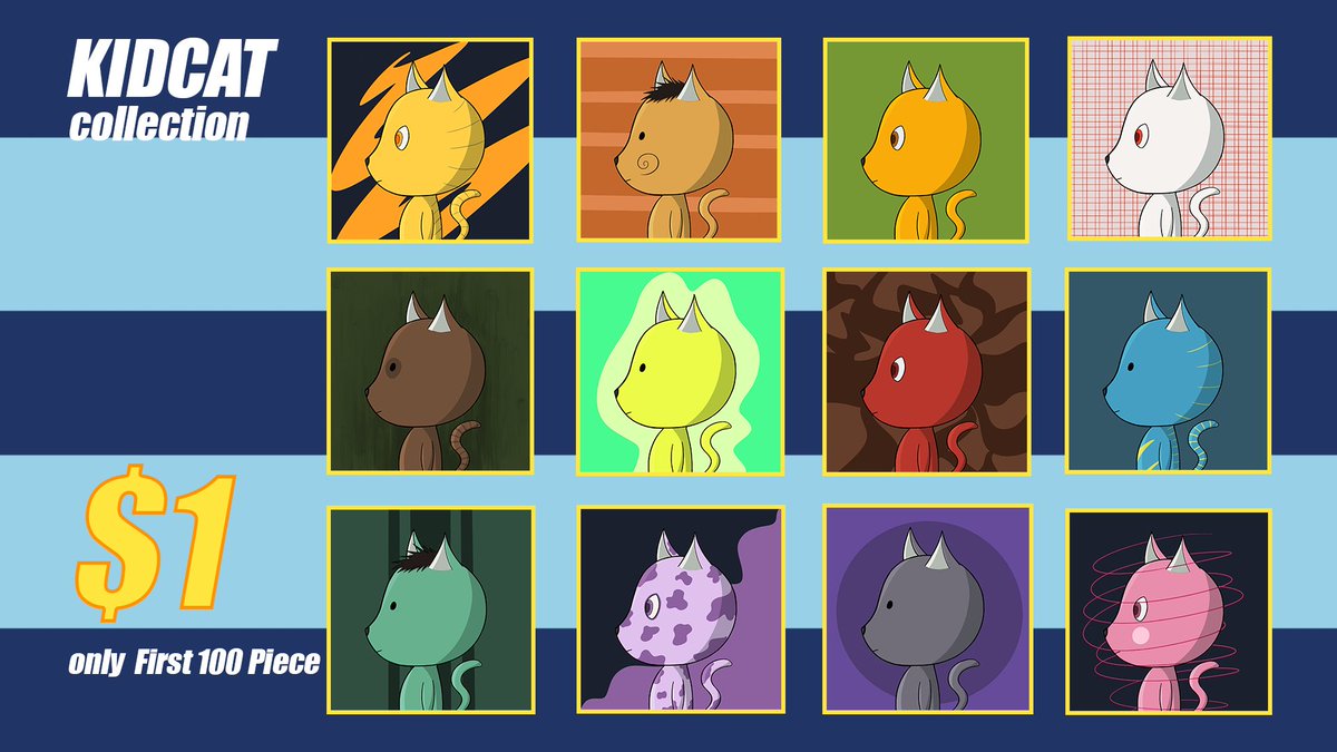 KIDCAT Collection available now on Crypto.com 
Price : 1$ (Only First 100 Price) 
Let's join us !!!
crypto.com/nft/collection…

#NFT #NFTCommunity #NFTdrops #NFTThaicommunity #nftcollector #NFTartist #NFTartists #Crypto #Cryptoart