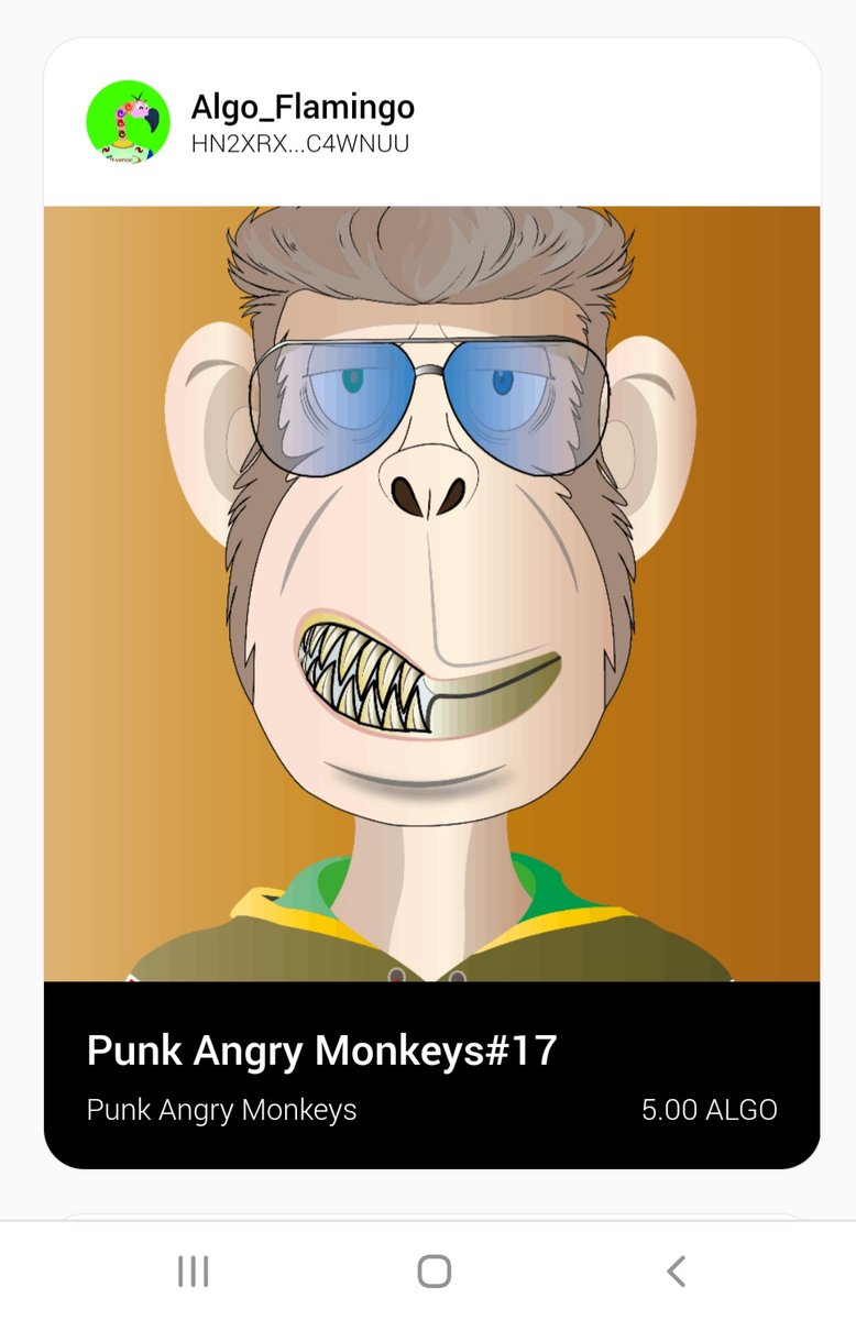 Hey #Algofam 

I caught 2 beautiful pieces for very affordable prices and bought them right away.
#NFTart
#algoNFT
#Algorand 
<a href="/Monkeys101582/">Punk Angry Monkeys</a>  thank you ❤❤
