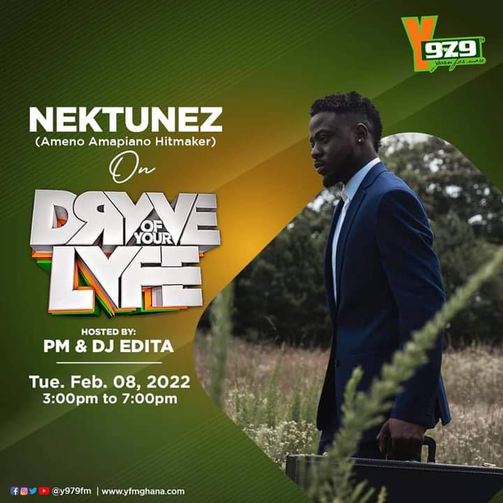 PmDePresenter's tweet image. 🌍🇬🇭🎤📸✊🏿🎖💦#TerrificTalentTuesday : I will be having an insightful conversation with the gentleman behind the biggest jam in the world now. @nektunez #AmenoAmapiano hitmaker. 

cc : @THEYAMS

 #TheDrYve on @Y979FM #MasterCommunicator #UrbanRadioBeast #UpnessStill #Blaklaaa 💥