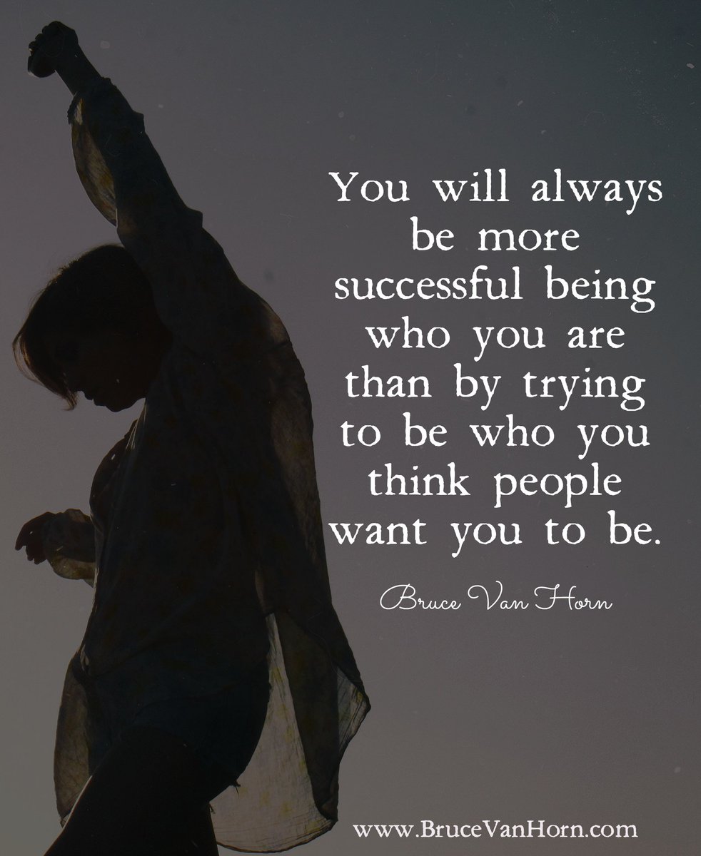 You will always be more successful being who you are than by trying to be who you think people want you to be.
#Leadership #Success