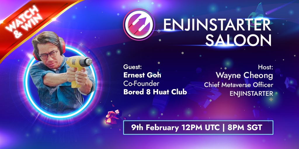 bored8huatclub's tweet photo. Watch out for @bored8huatclub co-founder tmrw on @enjinstarter &amp; learn more on the lucky vibes that the #CryptoPows NFT collection will usher into your crypto journey 🧧

WATCH &amp; WIN a #NFT when you submit your qns over FB or TW. 3 best qns will be picked during the live show! https://t.co/wG8HQB3GoB