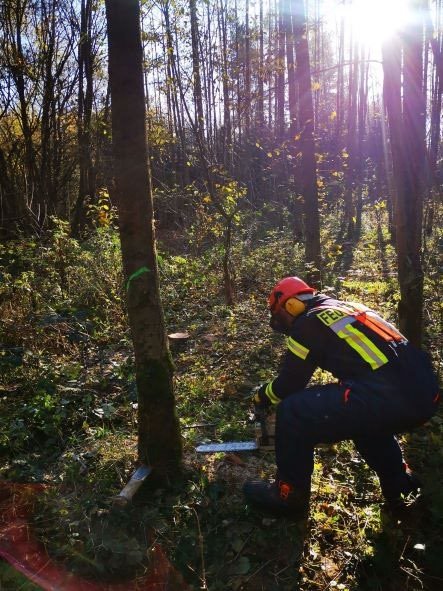 FFAlfter's tweet photo. +++11.2. Tag des Notrufs – Einblicke in den Alltag der Feuerwehr Alfter+++ Die Hilfeleistungseinsätze nehmen zu, der sichere Umgang mit der Kettensäge wird bei Übungen regelmäßig vertieft. #FFAlfter #112live #Ehrenamt https://t.co/UhwrCxdpst