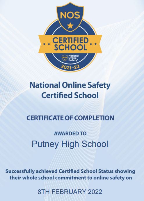 mrjmutton's tweet photo. Delighted that on #SaferInternetDay, @putneyhigh has been awarded the @natonlinesafety Certified School status for the 3rd year in a row, celebrating our whole community's approach to keeping people safe online. Well done everyone! #proud #staysafeonline https://t.co/slece7FDAm