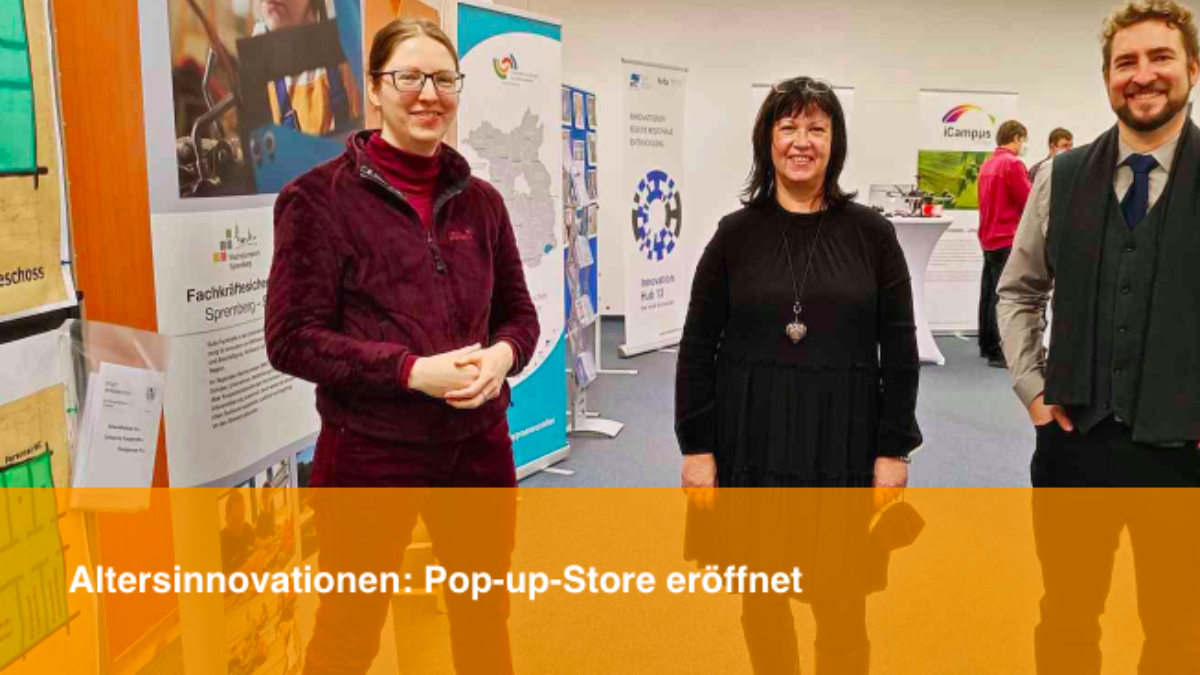 ++Altersinnovationen: Pop-up-Store eröffnet++ 

Ein Pop-up-Store in <a href="/SGrodk/">Stadt Spremberg/Grodk</a> soll Kommunikation zwischen Bürger*innen und <a href="/BTU_CS/">BTU Cottbus-Senftenberg</a> ermöglichen und die innovativen Potenziale älterer Menschen für die Gestaltung des Strukturwandels in der #Lausitz aktivieren.
bit.ly/3GC9jOZ