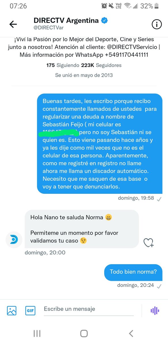 nanop84's tweet photo. @DIRECTVar si saben algo de Norma, avisen que me quedé re preocupado. De paso (si no les jode) ¿Pueden resolver mi reclamo? Gracias https://t.co/IFCUtFwSFg