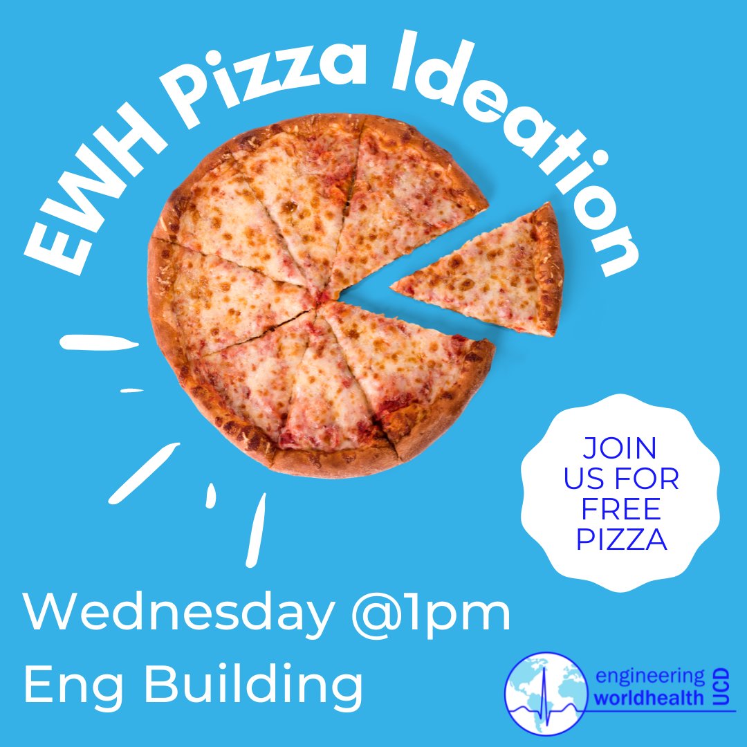 EWH UCD (@ewhucd) on Twitter photo The return of in-person meetings is finally here, and to celebrate we'll have PIZZA!!!
The meeting will start at 1pm in the Engineering Building on Wednesday 9th. The room is TBC so make sure to keep your eyes on our socials for any updates! The return of in-person meetings is finally here, and to celebrate we'll have PIZZA!!!
The meeting will start at 1pm in the Engineering Building on Wednesday 9th. The room is TBC so make sure to keep your eyes on our socials for any updates!