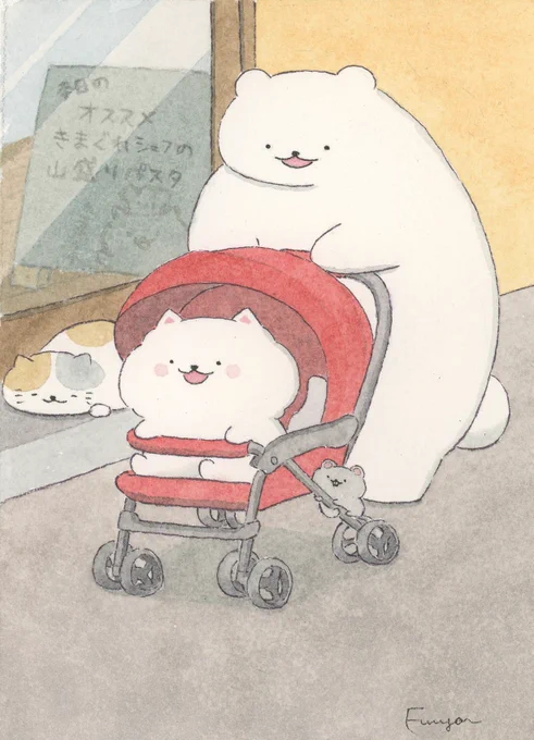 ベビーカーに乗ってみたかったぽんちゃん 