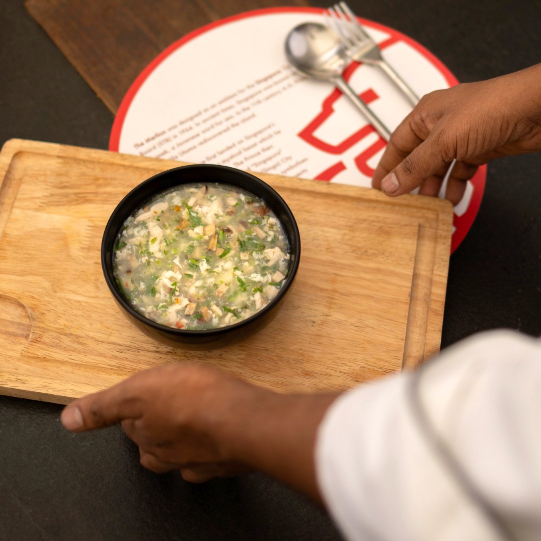 Light, fresh and fulfilling, our Cilantro Soup is mildly spiced with flavours of Cilantro. Best way to start your meal, accompanied by a robust flavoured starter like our Wasabi Prawns or Stir Fried Chilli Basil Chicken.

Order in today or dine with us.

#PanAsian #Soup