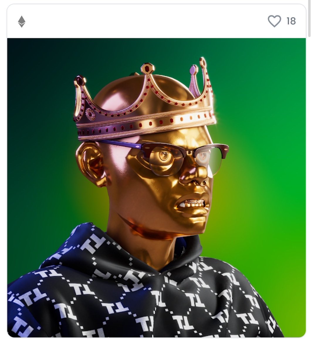 TThugsNFT's tweet photo. #6639 A golden thug just sold for $22,352 USD! #trillionairethugs #nft What is ur TTHUG # ? https://t.co/CWCCZIxT39
