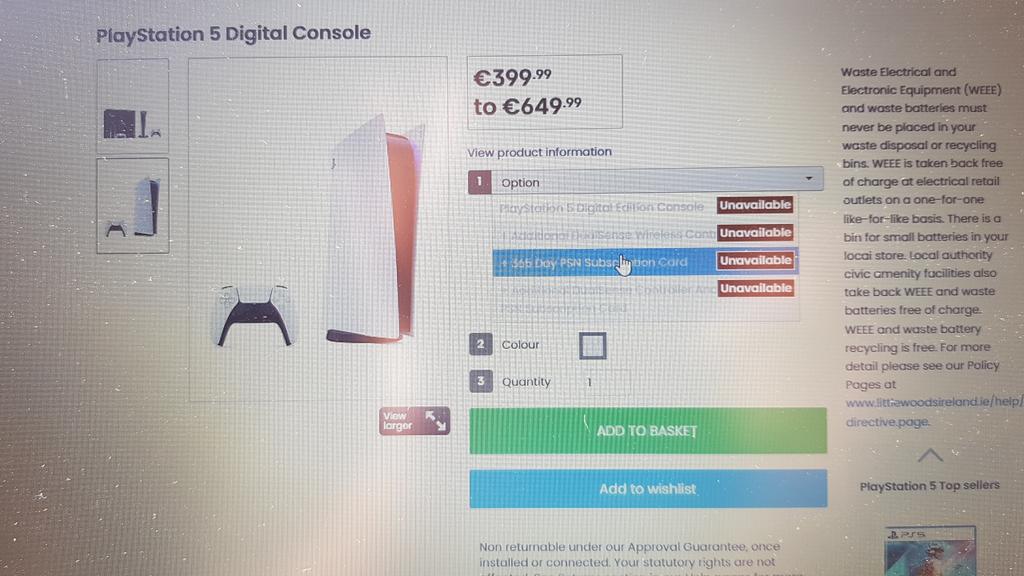 BobbyLeane's tweet photo. @ps5_ireland Digital only https://t.co/OQ3Eqc9smL