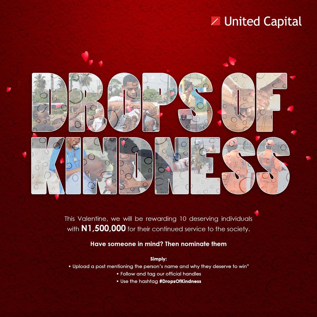 Dhavidote's tweet photo. Comment the name of your nominee using the hashtag and tell us why they deserve it.
Entries close 9th, Feb 2022.
#UCAPDropsOfKindness
#DropsofKindness https://t.co/HqDCZsiubt