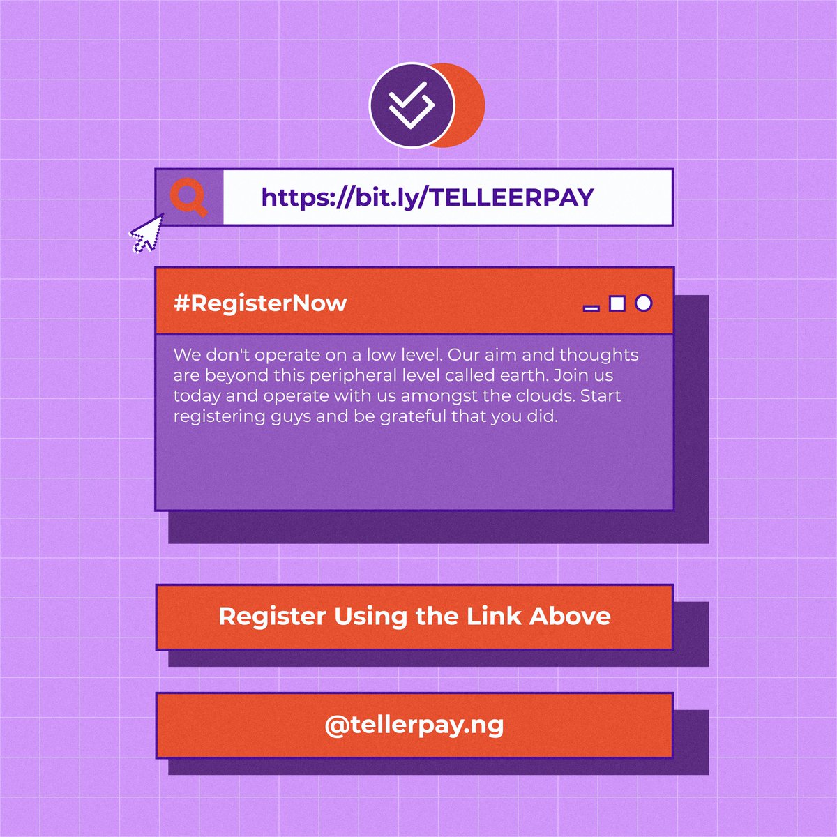 tellerpayng's tweet photo. Paste the link and register now guys! It's 🔥 https://t.co/QskrPym21g
