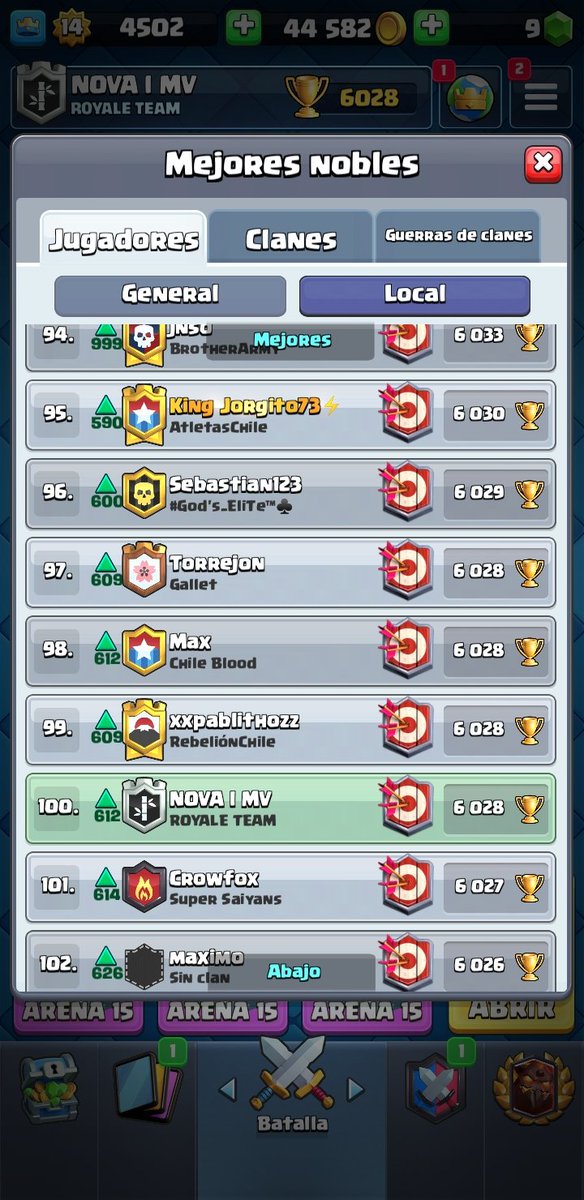Govyh3's tweet photo. Esta temporada a tryhardearla demasiado a por el top chile y del mundo. 🥳🤩❤❤ @ClashRoyaleES https://t.co/Bv8WVUn21Z