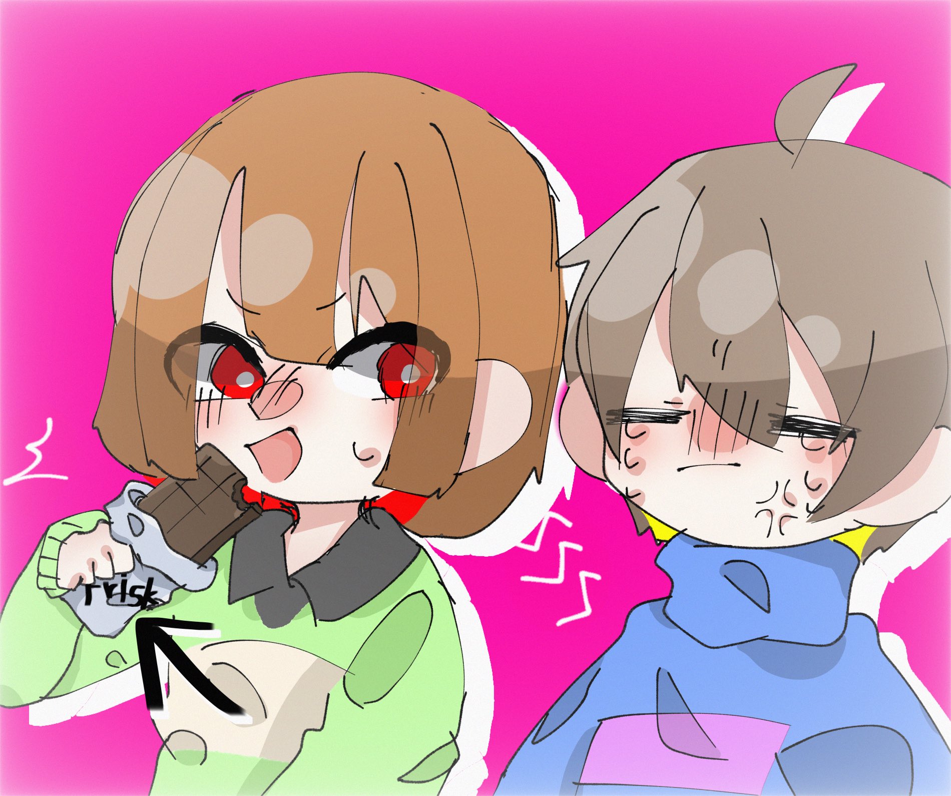笹 イラスト垢 ママに言うから キャラフリ フリスク キャラ Frisk Chara Undertale Undertale好きさんと繋がりたい T Co 8eja5q6jth Twitter