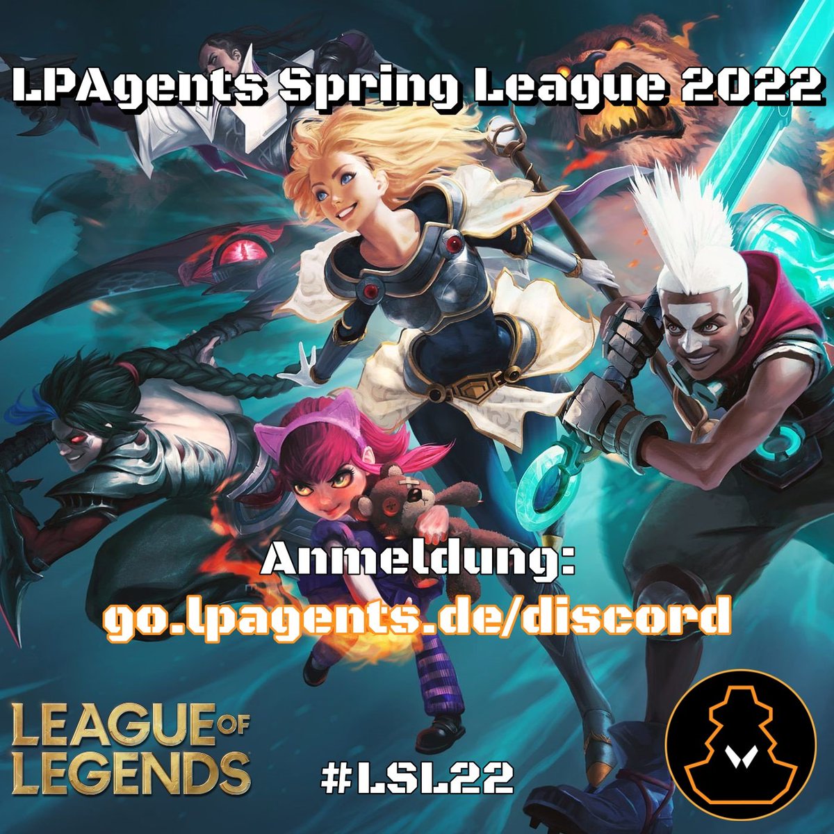 LP_Agents's tweet photo. Am 06. März startet die #LSL22
Plan ist, nur die ersten 8 Anmeldungen anzunehmen, also wartet nicht zu lang!
Kommt im Discord vorbei und meldet euch an:
https://t.co/GUwdOQF5vj
Retweets bringen euch im nächsten Game eine Botlane die nicht feedet und +20 LP. Deal? https://t.co/3nGyuxIvku