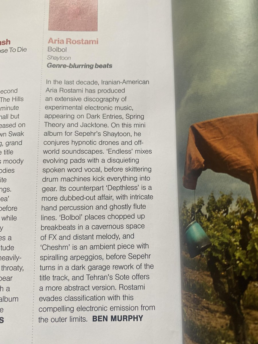 DJ magazine reviews the new ARIA ROSTAMI album on Shaytoon Records.