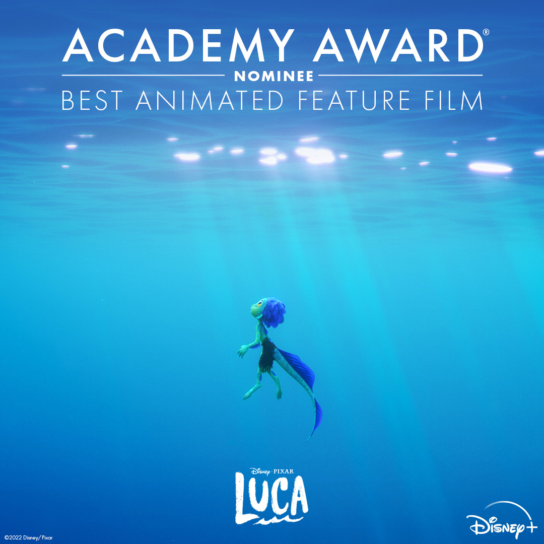 We’re making waves! 🌊 Congratulations to the cast and crew of #PixarLuca for its Academy Award nomination for Best Animated Feature Film! #Oscars