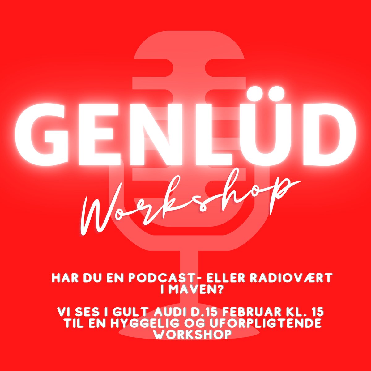 Nyt semester. Nye fede podcast- og radioprogrammer😎 Sving forbi gult audi d. 15 februar og workshop ideer med os📝
Vi glæder os til at se jer!