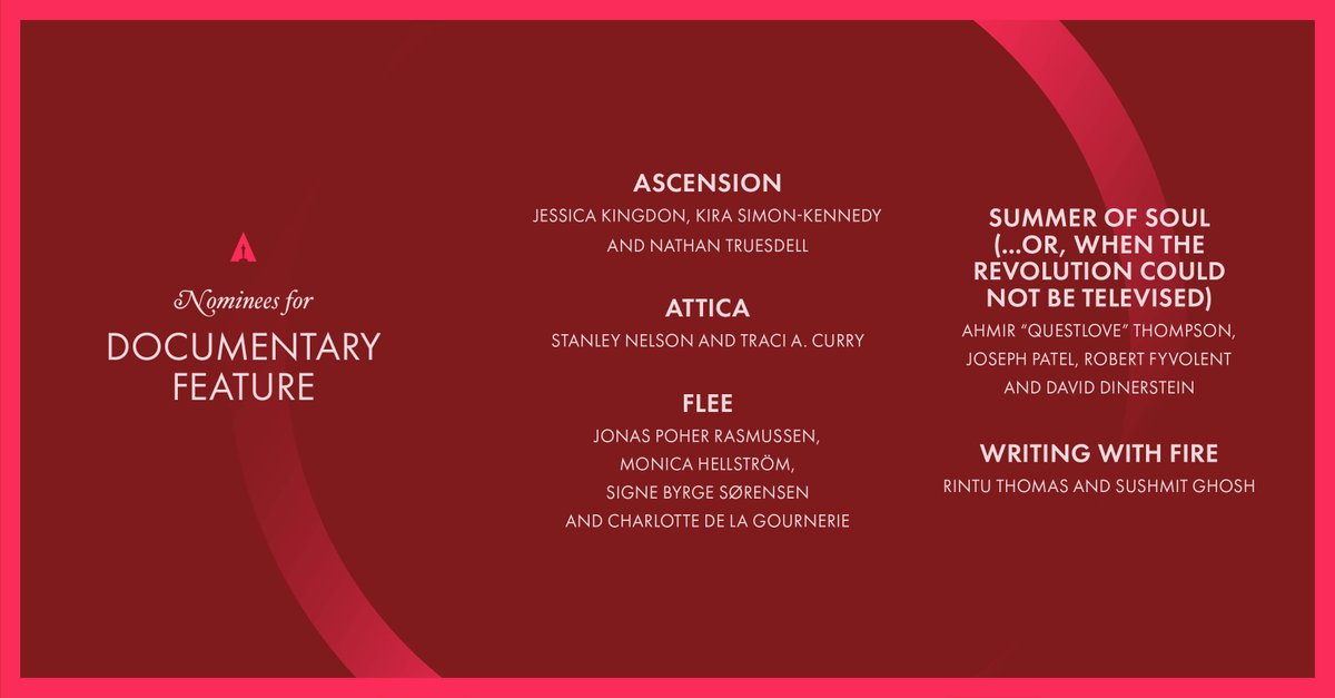 TheAcademy's tweet image. True story - your Documentary Feature nominees are... #Oscar