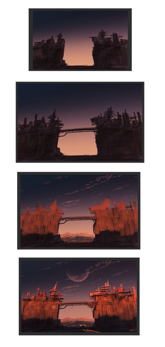 実際のところ、やっていることは私の旧来の描き方よりもシンプルです。

プロのアーティストのラフを観察して理解したことですが、彼らは基本的なベースカラーをぱぱっとに置いた後に、影とディテールを部分的に描きこんでいました。

大雑把な塗りに、ごく一部の緻密な作画で、絵は完成するという学び 