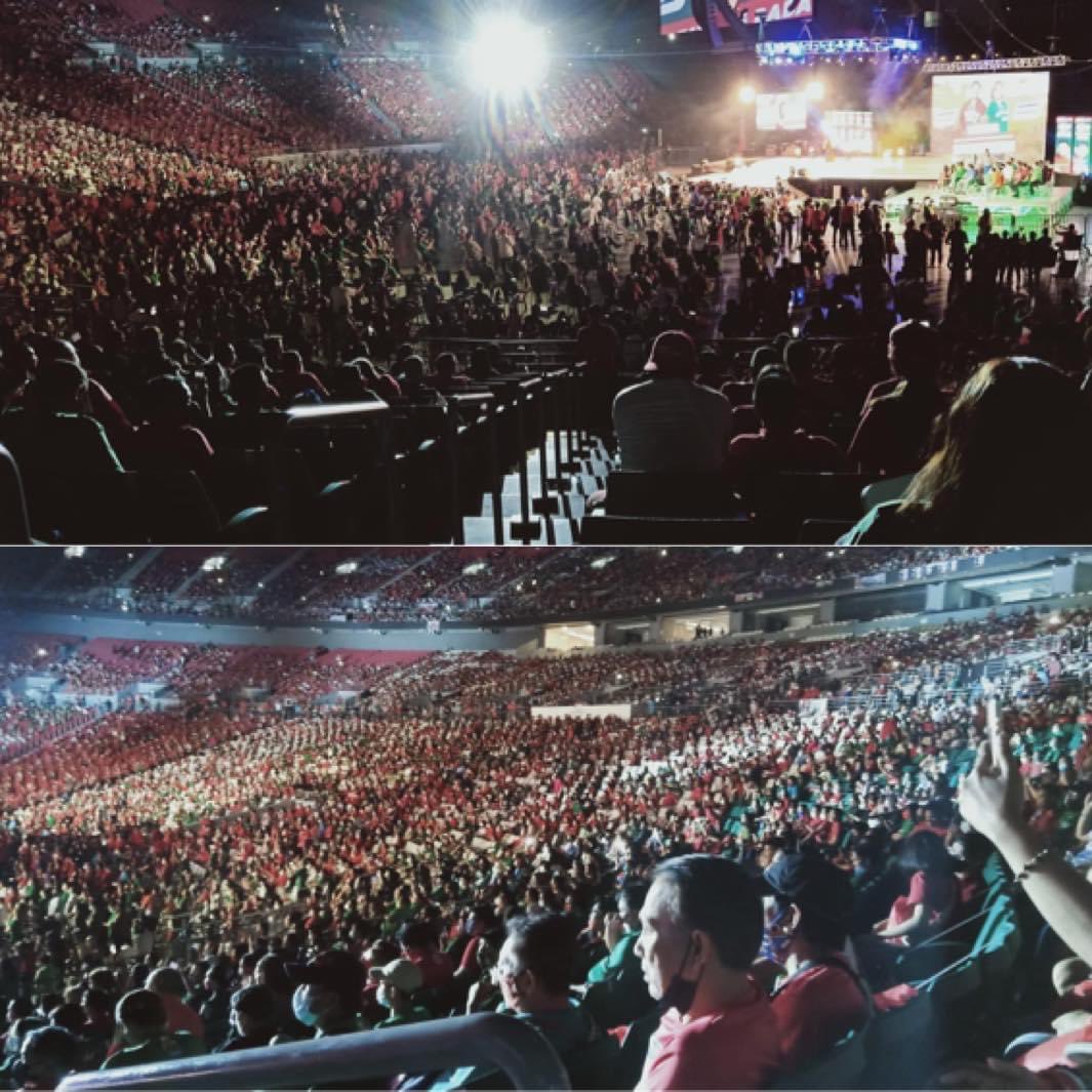 tatzz__'s tweet photo. Exact headcount sa Philippine arena for bbm-Sara proclamation rally 26,959 as of now.❤️💚

#Toni 
#UniTeamSaArena 
#MahalinNatinAngPilipinas
#UNiTeamBBMSARA https://t.co/wlkrDYOnBP