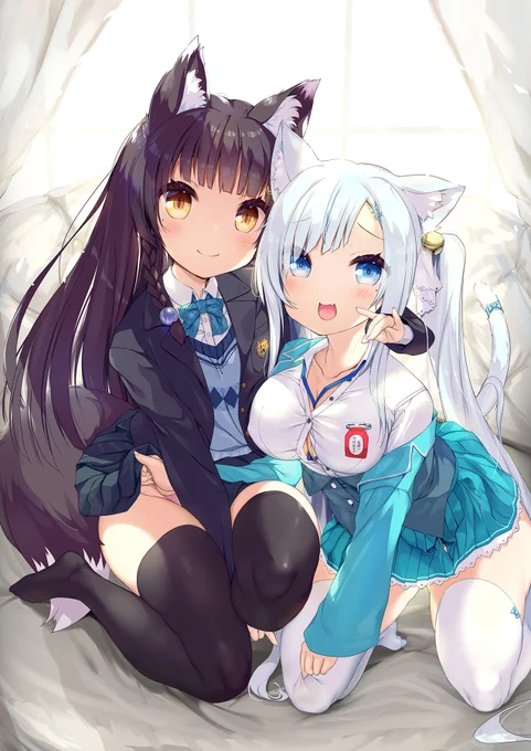 私の絵ぜんぶニーソなのでどれ出してもいいんですけど、あんまり最近のは再掲してもなので、個人的に最高のふとももやなって思ってるこの辺りで……
 #ニーハイの日 