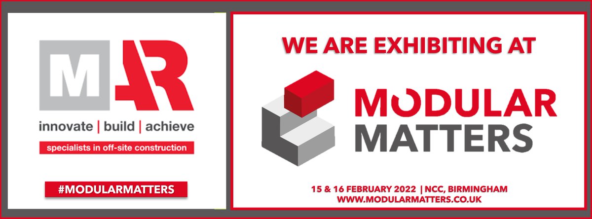 Challenging accepted industry norms to unlock the full potential of MMC - @MAR_Offsite will be exhibiting at #ModularMatters the NCC, Birmingham next week!

BOOK YOUR TICKETS HERE: modularmatters.co.uk/book