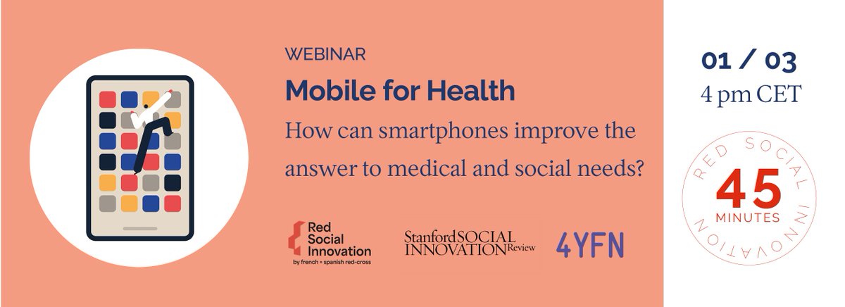 RED Social Innovation (@red_social_inno) on Twitter photo The pandemic has brought many existing trends to the surface, among which #mobilehealth. To which extent can smartphones improve the answer to medical & social needs? Join the conversation hosted by <a href="/RED_Social_Inno/">RED Social Innovation</a> with <a href="/SSIReview/">Stanford Social Innovation Review</a> and <a href="/4YFN_MWC/">4YFN</a> Register: bit.ly/3uzLtB5 The pandemic has brought many existing trends to the surface, among which #mobilehealth. To which extent can smartphones improve the answer to medical & social needs? Join the conversation hosted by <a href="/RED_Social_Inno/">RED Social Innovation</a> with <a href="/SSIReview/">Stanford Social Innovation Review</a> and <a href="/4YFN_MWC/">4YFN</a> Register: bit.ly/3uzLtB5