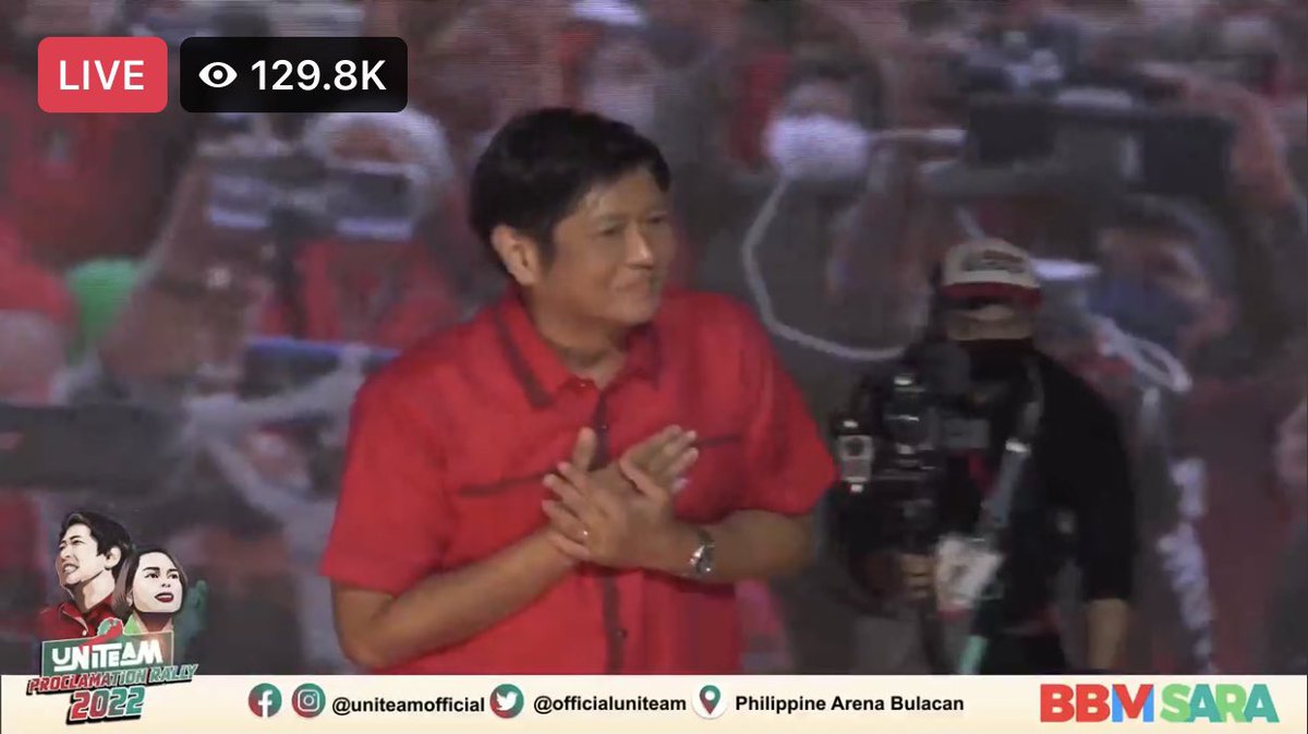 fitdotcom's tweet photo. Ang pilit na pinapabagsak ngunit patuloy na namamayagpag! ❤️💚

#UniTeamBBMSara
#BayanBangonMuli
#MahalinNatinAngPilipinas
#UniTeamPhArena2022
#PulaAngKulayNgRosas https://t.co/L2ug273yzZ