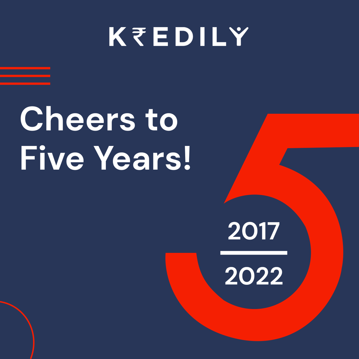 kredily's tweet photo. We have turned FIVE!

We want to use this occasion to express our gratitude for your continued trust in us and for leading us to new heights of achievement throughout the years.

While your faith inspires us to take on new challenges, your satisfaction drives us to improve. https://t.co/I2DvPTaYsH