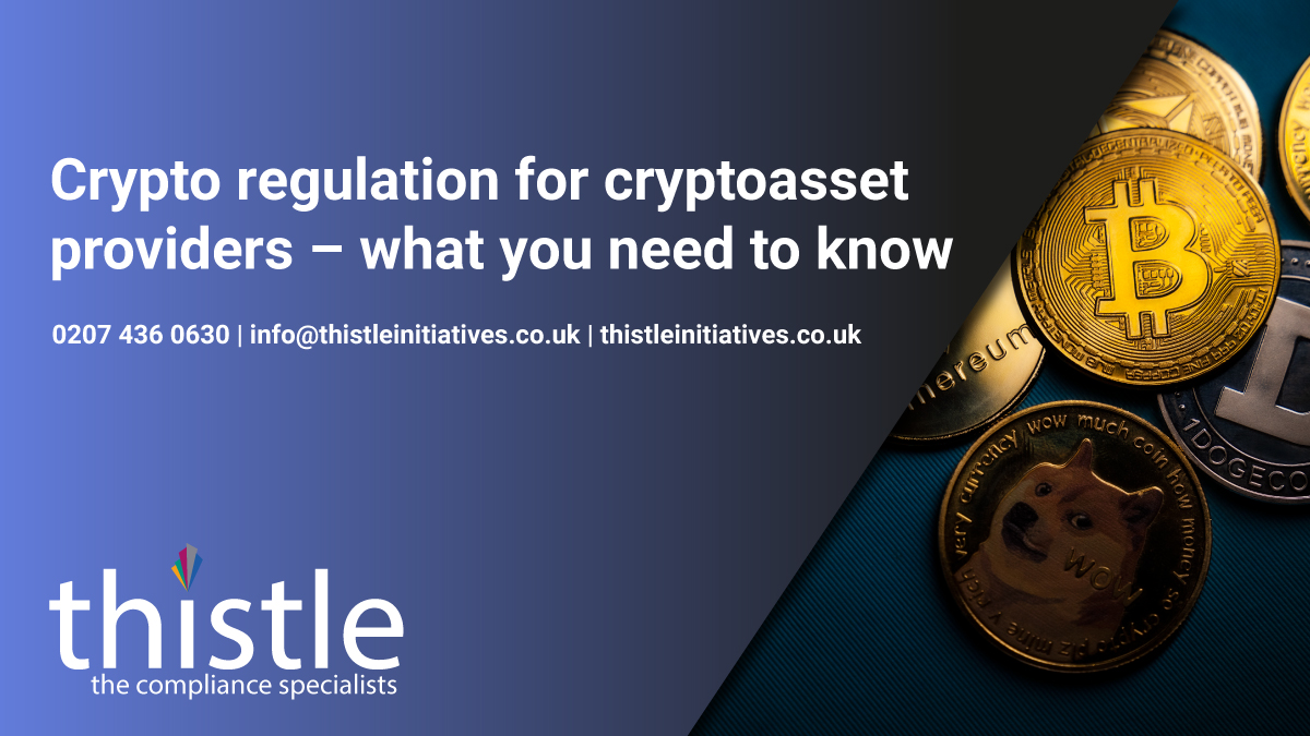 ThistleINIT's tweet photo. Read our latest blog 'Crypto regulation for cryptoasset providers – what you need to know' written by our own Payment Services Senior Compliance Associate, Melissa Cummings.

https://t.co/vhdni3GmE2

#cryptocurrency #cryptoassets #crypto #cbdc #fintech #paymentservices #5mld #fca https://t.co/WfWLUKRoUc
