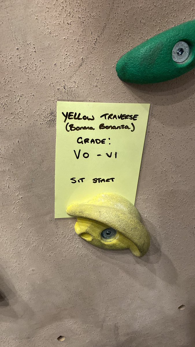 PHS_OutdoorEd's tweet photo. Climbers!
We now have route cards showing where our newest routes are placed !
Be sure to seek them out when at the club!
Here we have Banana Bonanza! A fairly easy route to get you going - yellow holds & a sit start!
#climbing #routes #climbclub #youthclimbing https://t.co/8LD31ODYoO