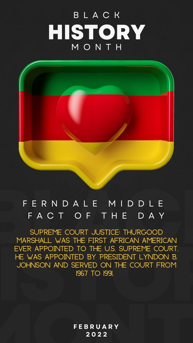 FMSTrojanPride's tweet photo. Ferndale Middle School Black History Fact of the Day #FMSLevelUp https://t.co/7YBydXI1AB