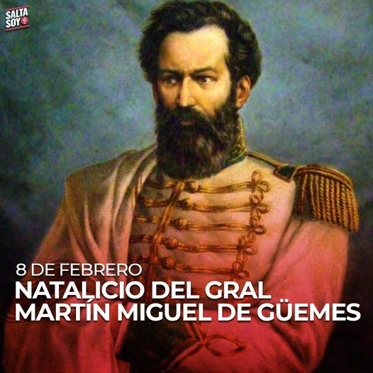 🇦🇷⚔ HÉROE NACIONAL 🇦🇷⚔ Hoy conmemoramos un nuevo aniversario del natalicio del #HéroeGaucho, el Gral. Martín Miguel de Güemes. Un hombre que dio su vida para defender la soberanía y la libertad de nuestro pueblo. Su lucha nos dejó un legado que hoy continúa vigente.